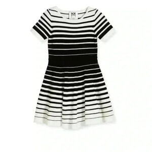 Milly Minis Short-Sleeve Striped Knit Circle Dress sz 10